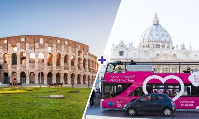 Vé Gray Line Rome Hop-On, Hop-Off + Vé vào Đấu trường La Mã kèm Video Đa phương tiện