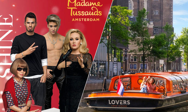 Madame Tussauds + Du thuyền trên kênh đào Amsterdam