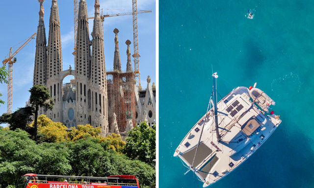 Tham quan thành phố Barcelona: Hop-On, Hop-Off Bus & Eco Catamaran Cruise