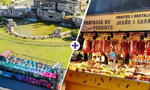 Tour tham quan bằng xe buýt Hop-On, Hop-Off và Chợ nổi tiếng của Barcelona