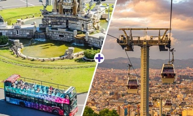 Vé cáp treo Hop-On, Hop-Off và Montjuïc của City Sightseeing Barcelona