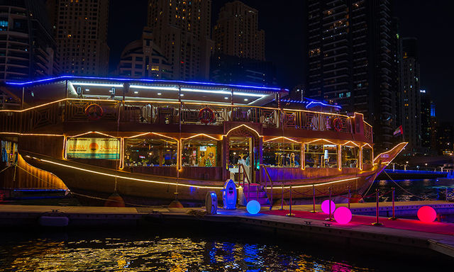 Dubai Marina Dhow Dinner Cruise with Hotel Transfers